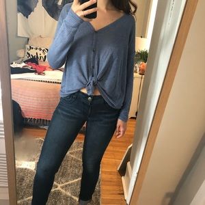 FRONT TIE LONG SLEEVE